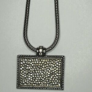 Elegant oxidized Silver Pendant Necklace